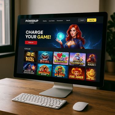 PowerUp Casino - Desktop Platform Design - Norwegian Interface