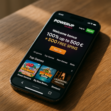 PowerUp Casino - Mobile Platform - iOS and Android Responsive Design